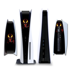 Виниловая наклейка для Sony PlayStation PS5 Venom black yellow eyes Виниловая наклейка для Sony PlayStation PS5 Venom black yellow eyes