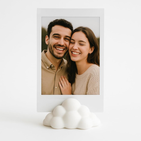 Подставка для фотографий Fujifilm Instax mini, Canon Zink, Polaroid Go, Облачко Белая Подставка для фотографий Fujifilm Instax mini, Canon Zink, Polaroid Go, Облачко Белая