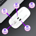 Беспроводная мышь Bluetooth перезаряжаемая с RGB подсветкой 2,4 ГГц Mirror White Беспроводная мышь Bluetooth перезаряжаемая с RGB подсветкой 2,4 ГГц Mirror White