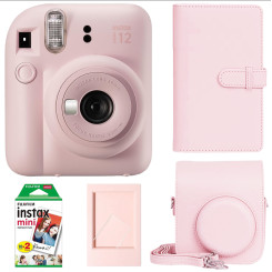 Набор камера моментальной печати Fujifilm Instax Mini 12 Rose + чехол + фотопленка 20 шт + фотоальбом 108 + фоторамка