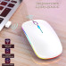 Беспроводная мышь Bluetooth перезаряжаемая с RGB подсветкой 2,4 ГГц Mirror White Беспроводная мышь Bluetooth перезаряжаемая с RGB подсветкой 2,4 ГГц Mirror White