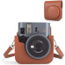 Чехол Fujifilm Instax Mini 41 с ремешком, защитный футляр из экокожи, Коричневый Чехол Fujifilm Instax Mini 41 с ремешком, защитный футляр из экокожи, Коричневый