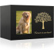 Урна для пороху домашніх тварин з фоторамкою дерев'яна меморіальна скринька з Деревом життя 18 см