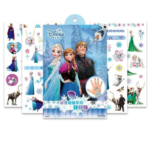 Тимчасовий перекладний дитячий тату Chuangmei Frozen, 4 листа