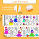 Раскраска в рулоне Byfa Cute Princess Раскраска в рулоне Byfa Cute Princess