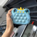 Электронная приставка консоль Quick Push Game приставка игры Pop It антистресс тик ток игрушка Cat Blue
