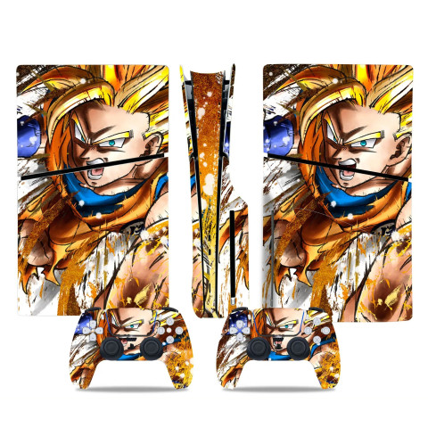Виниловая наклейка для Sony PlayStation PS5 Slim Anime Dragon Ball Son Goku Gold Виниловая наклейка для Sony PlayStation PS5 Slim Anime Dragon Ball Son Goku Gold