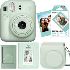 Набір камера моментального друку Fujifilm Instax Mini 12 Green + чохол + фотоплівка 10 шт + фотоальбом 64 + фоторамка Набір камера моментального друку Fujifilm Instax Mini 12 Green + чохол + фотоплівка 10 шт + фотоальбом 64 + фоторамка