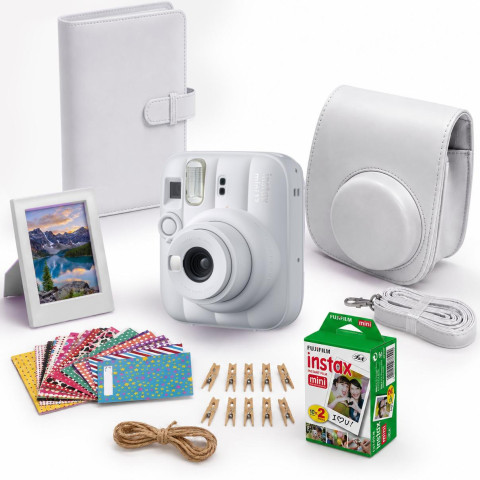 Набор камера моментальной печати Fujifilm Instax Mini 13 Clay White + чехол + фотопленка 20 шт + фотоальбом 108 + наклейки 20 шт + фоторамка Набор камера моментальной печати Fujifilm Instax Mini 13 Clay White + чехол + фотопленка 20 шт + фотоальбом 108 + наклейки 20 шт + фоторамка