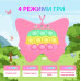 Електронна приставка консоль Quick Push Game приставка гри Pop It антистрес тик струм іграшка Butterfly Pink