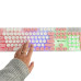 Дротова клавіатура SKYLION H300 з підсвічуванням White/Pink