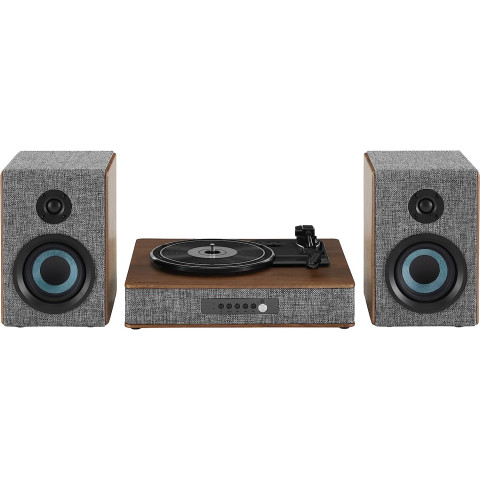 Виниловый проигрыватель Crosley Aria Shelf System Gray