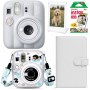 Набір камера моментального друку Fujifilm Instax Mini 13 Clay White + чохол + фотоплівка 20 шт + фотоальбом 108 + фоторамка