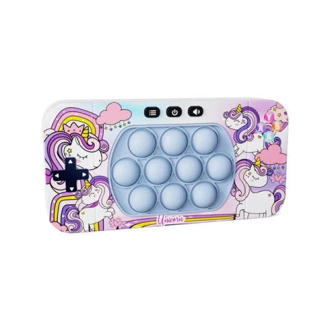 Электронная приставка консоль Quick Push Game приставка игры Pop It антистресс тик ток игрушка Unicorn 200 уровней
