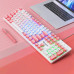 Дротова клавіатура SKYLION H300 з підсвічуванням White/Pink