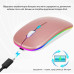 Беспроводная мышь Bluetooth перезаряжаемая с RGB подсветкой 2,4 ГГц Rose Gold Беспроводная мышь Bluetooth перезаряжаемая с RGB подсветкой 2,4 ГГц Rose Gold