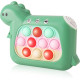 Електронна приставка консоль Quick Push Game приставка гри Pop It антистрес тик струм іграшка Dinosaur Dark Green