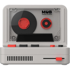 Портативная Bluetooth колонка MOB RS-80 ретро 80-е с подсветкой 5Вт AUX SD Серый