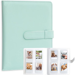Фотоальбом для Fujifilm Instax Mini/EVO/Link/Liplay/Polaroid Hi-Print/Kodak Step/Mini Shot/Canon Ivy CLIQ/CLIQ+, для 256 фото, Зеленый Фотоальбом для Fujifilm Instax Mini/EVO/Link/Liplay/Polaroid Hi-Print/Kodak Step/Mini Shot/Canon Ivy CLIQ/CLIQ+, для 256 фото, Зеленый