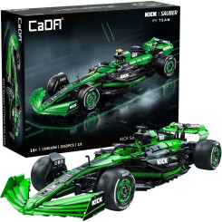 Конструктор CaDa спортивний автомобіль Формули-1 Kick Sauber GT2 1:8, 2553 деталі Конструктор CaDa спортивний автомобіль Формули-1 Kick Sauber GT2 1:8, 2553 деталі