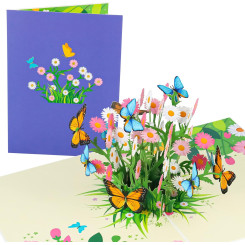 Подарочная поздравительная открытка «Fuyamp Daisy Flowers» с объемными цветами и бабочками внутри Разноцветный Подарочная поздравительная открытка «Fuyamp Daisy Flowers» с объемными цветами и бабочками внутри Разноцветный