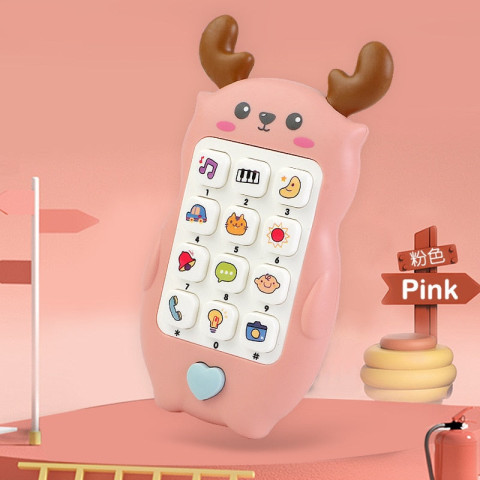 Детская музыкальная игрушка Телефон Deer Pink