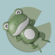 Игрушка для ванной Macroupta Заводная лягушка Frog Green