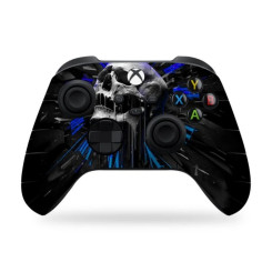 Виниловая наклейка SONGYI для геймпада Xbox Series X/S Black/Blue skull Виниловая наклейка SONGYI для геймпада Xbox Series X/S Black/Blue skull