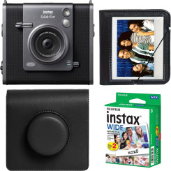 Набор камера моментальной печати Fujifilm Instax WIDE Evo Black + чехол + фотоальбом 28 + фотопленка 20 шт Набор камера моментальной печати Fujifilm Instax WIDE Evo Black + чехол + фотоальбом 28 + фотопленка 20 шт
