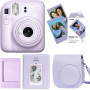 Набор камера моментальной печати Fujifilm Instax Mini 12 Purple + чехол + фотопленка 10 шт + фотоальбом 64 + фоторамка