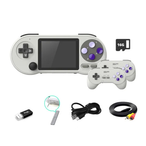 Портативна ігрова консоль DATA FROG SF2000, 2 контролери, 6000 ігор White