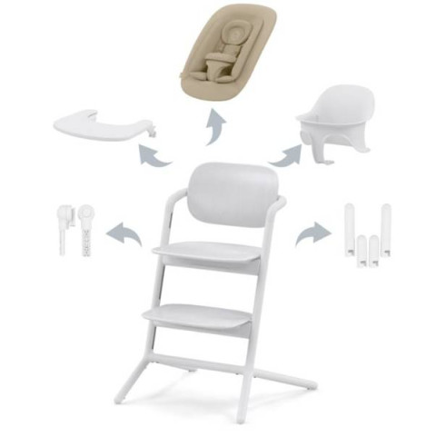 Стільчик для годування Cybex Gold Lemo 4in1 All White