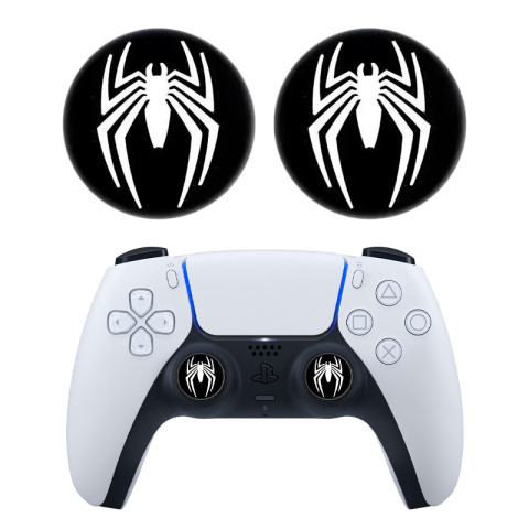 Силіконові накладки на стик для геймпадів PS5/PS4/Xbox One/Series S/Series X/Switch Pro 2 шт Spider Black/White