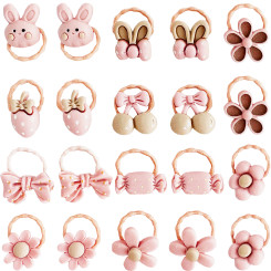 Набор детских резинок для волос OLOEY 20 шт Light pink