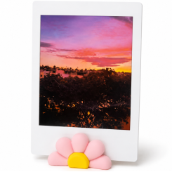 Фоторамка міні для фото моментального друку Fujifim Instax, Polaroid, Canon Zoemini, декоративна підставка у формі квітки, Рожевий