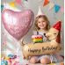 Набор фольгированных воздушных шаров Такса Happy Birthday с сердцем и бантиками Набор фольгированных воздушных шаров Такса Happy Birthday с сердцем и бантиками
