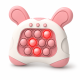 Електронна гра Pop It Quick Push з підсвічуванням та звуком, антистрес іграшка на реакцію та пам'ять, 4 ігрових режими, Заєць Електронна гра Pop It Quick Push з підсвічуванням та звуком, антистрес іграшка на реакцію та пам'ять, 4 ігрових режими, Заєць
