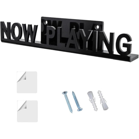 Акрилова полиця для зберігання вінілових пластинок Now Playing Black Акрилова полиця для зберігання вінілових пластинок Now Playing Black
