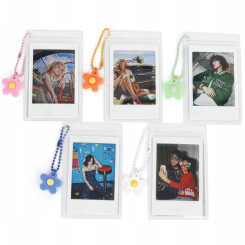Держатель брелок холдер для фото Instax Mini с подвеской цветком, 1 шт., случайный цвет Держатель брелок холдер для фото Instax Mini с подвеской цветком, 1 шт., случайный цвет