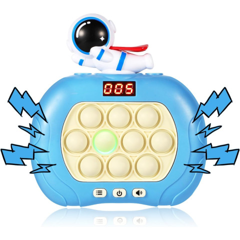 Електронна приставка консоль Quick Push Game приставка гри Pop It антистрес тик струм іграшка 999 рівнів Astronaut Blue/White