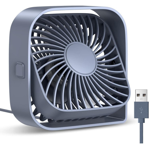 Вентилятор портативный USB 3 скорости с регулировкой на 360° Grey Вентилятор портативный USB 3 скорости с регулировкой на 360° Grey