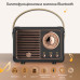 Портативна колонка Bluetooth водонепроникна у стилі ретро Black