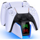 Зарядная станция для геймпадов DualSense для PlayStation 5 с RGB-подсветкой Белый