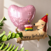 Набор фольгированных воздушных шаров Такса Happy Birthday с сердцем и бантиками Набор фольгированных воздушных шаров Такса Happy Birthday с сердцем и бантиками