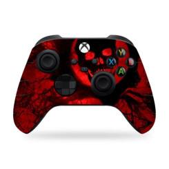 Виниловая наклейка SONGYI для геймпада Xbox Series X/S Black/Red skull Виниловая наклейка SONGYI для геймпада Xbox Series X/S Black/Red skull