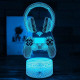 3D светодиодный ночник для игровой комнаты Headphones and gamepad 3D светодиодный ночник для игровой комнаты Headphones and gamepad