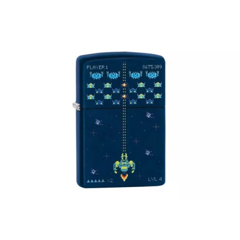Зажигалка Zippo Pixel Game Design Blue 49114-000002 Зажигалка Zippo Pixel Game Design Blue 49114-000002