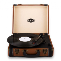 Граммофон Auna Jerry Lee Retro Record Player Turntable LP USB Brown