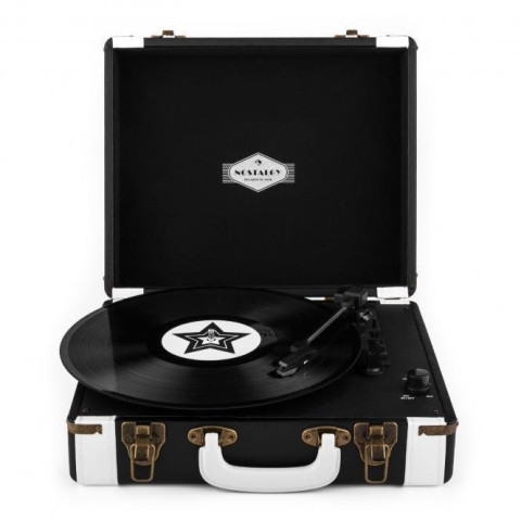 Граммофон Auna Jerry Lee Retro Record Player Turntable LP USB BW
