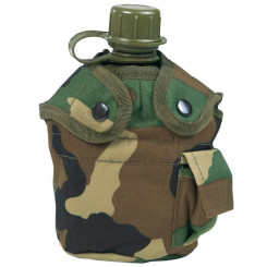 Фляга в чехле MIL-TEC US STYLE WOODLAND